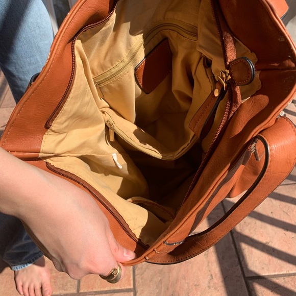 Large orange tote bag - Picture 6 of 6